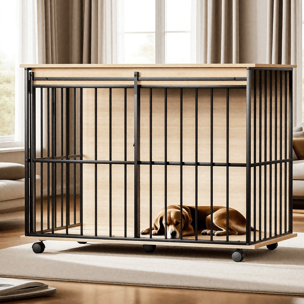 Spacious furniture-style Dog Crate Furniture for Large Breeds