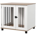 Dog Crate Furniture, Side Table Indoor Dog Kennel, End Table with Lockable Door for Small and Medium