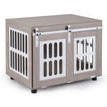 Dog Crate Furniture with Sliding Barn Door for Small/Medium Dogs