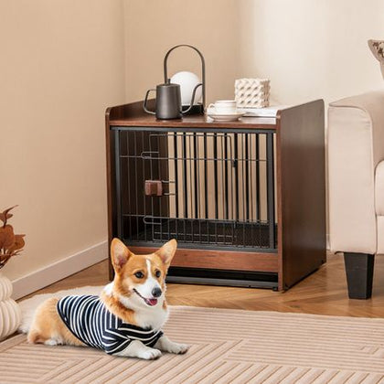 Stylish Dog Crate That Doubles as a Side Table – Secure & Easy to Clean