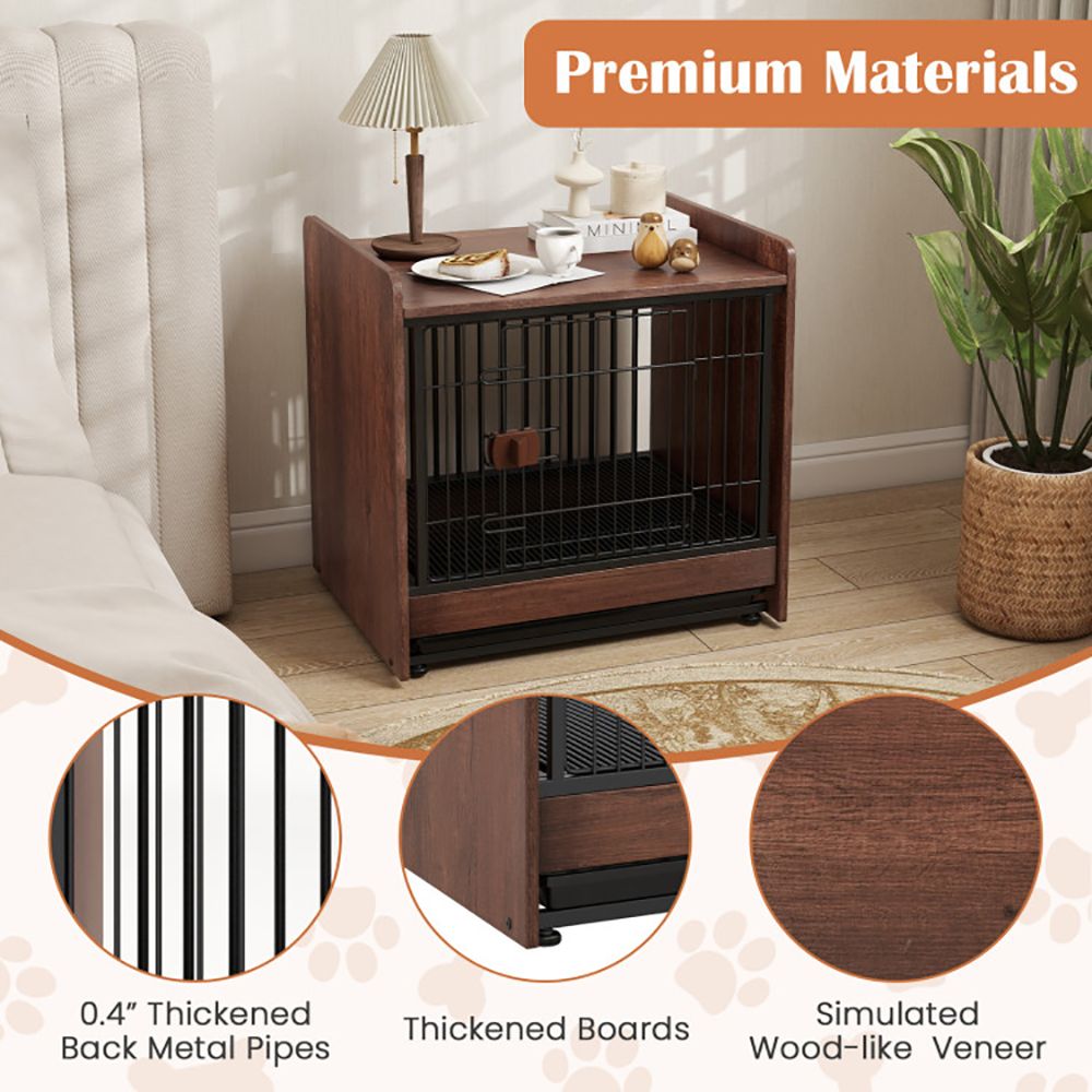 Stylish Dog Crate That Doubles as a Side Table – Secure & Easy to Clean
