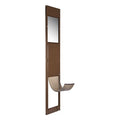 Dog Door for Sliding Glass Door, 75 7/8 to 80 11/16 in Adjustable Height, Aluminum Alloy Frame with Rotating Hinges, Lock Design, 13 5/8 x 23 5/8 in Flap, Sliding Glass Pet Door for Renters