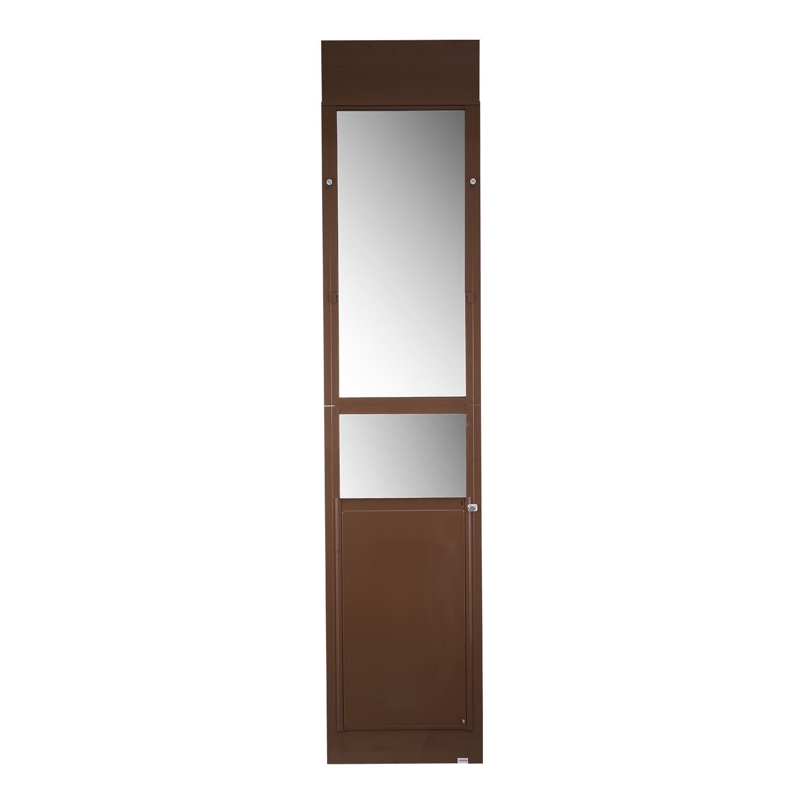 Dog Door for Sliding Glass Door, 75 7/8 to 80 11/16 in Adjustable Height, Aluminum Alloy Frame with Rotating Hinges, Lock Design, 13 5/8 x 23 5/8 in Flap, Sliding Glass Pet Door for Renters