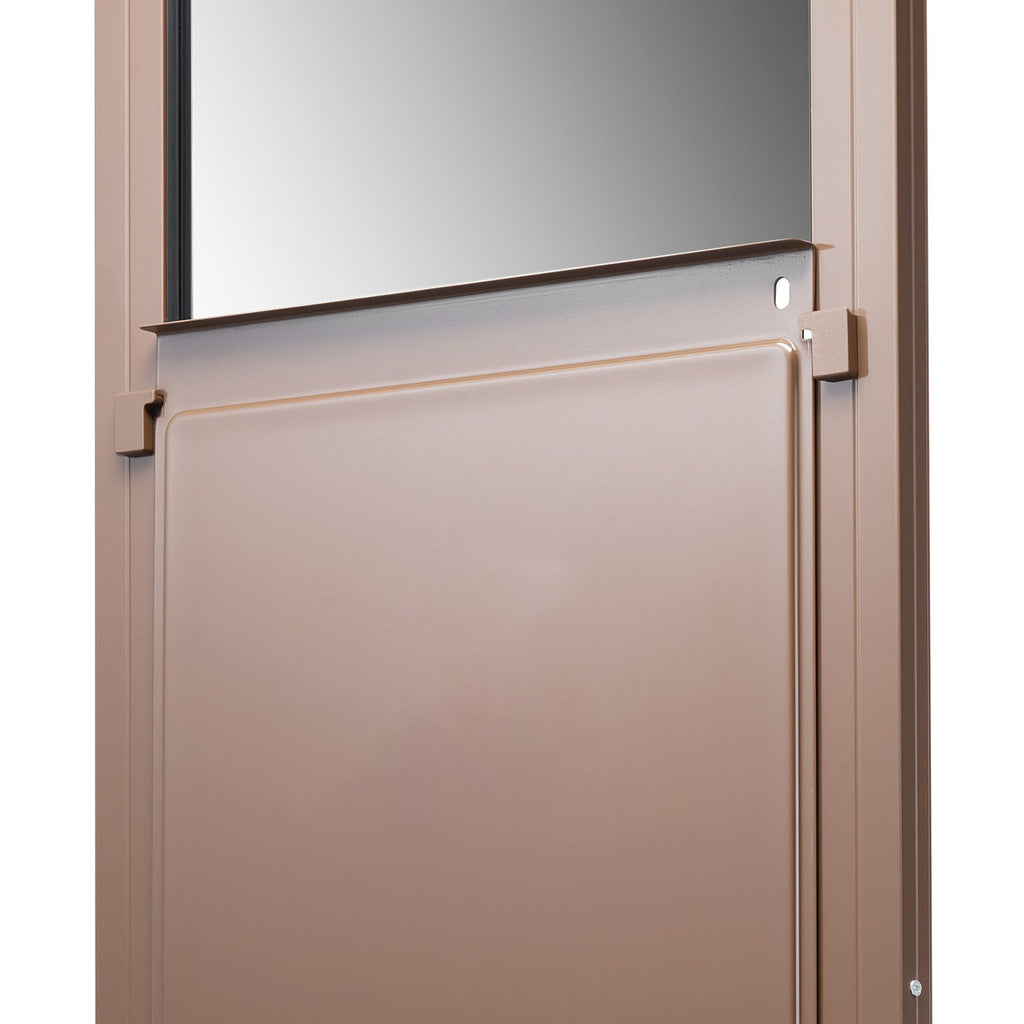 Dog Door for Sliding Glass Door, 75 7/8 to 80 11/16 in Adjustable Height, Aluminum Alloy Frame with Rotating Hinges, Lock Design, 13 5/8 x 23 5/8 in Flap, Sliding Glass Pet Door for Renters