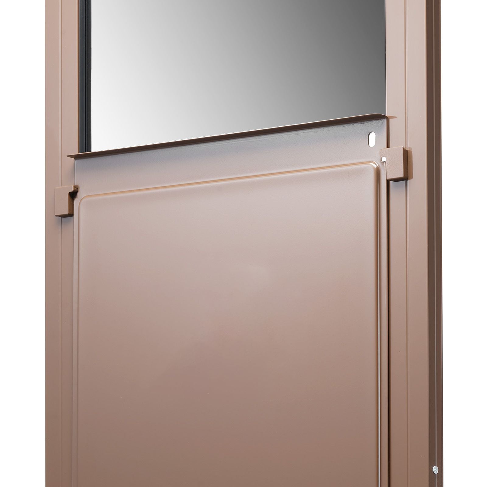 Dog Door for Sliding Glass Door, 75 7/8 to 80 11/16 in Adjustable Height, Aluminum Alloy Frame with Rotating Hinges, Lock Design, 13 5/8 x 23 5/8 in Flap, Sliding Glass Pet Door for Renters