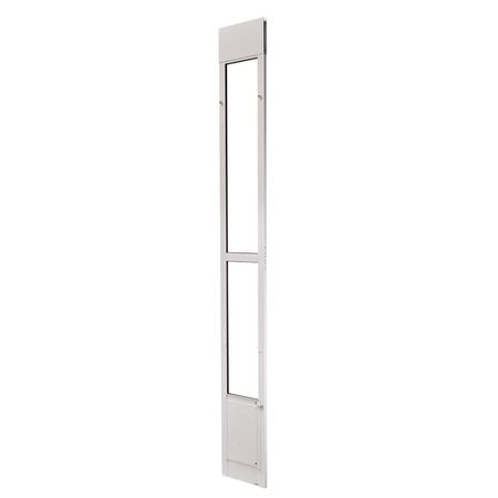 Dog Door for Sliding Glass Door, 91 to 96 in Adjustable Height, Aluminum Alloy Frame with Metal Rotating Hinges, Lock Design, 8 1/4 x 12 1/4 in Flap, Sliding Glass Pet Door for Renters