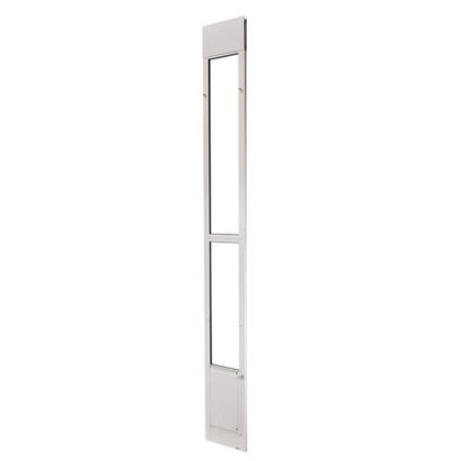 Dog Door for Sliding Glass Door, 91 to 96 in Adjustable Height, Aluminum Alloy Frame with Metal Rotating Hinges, Lock Design, 8 1/4 x 12 1/4 in Flap, Sliding Glass Pet Door for Renters