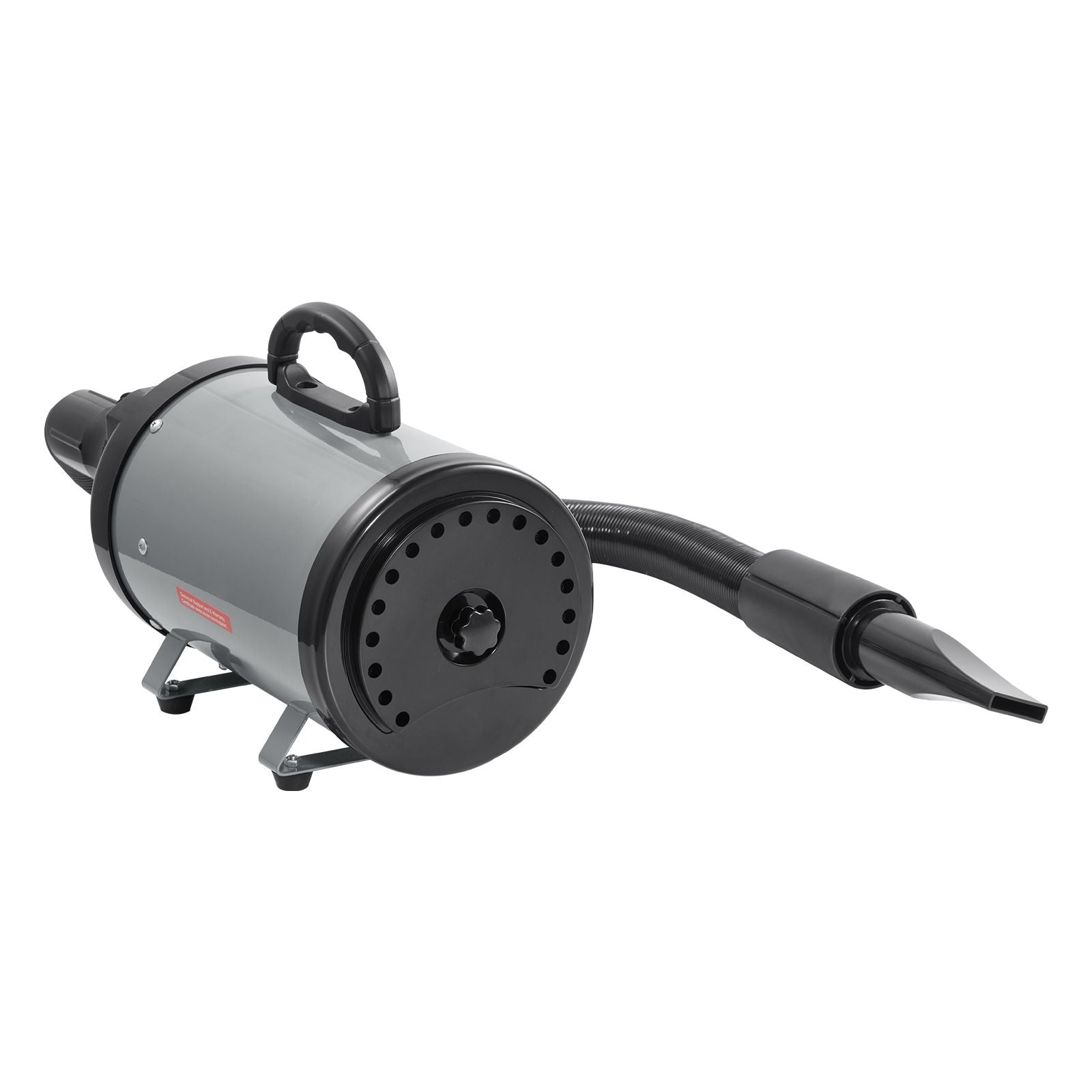 Dog Dryer, 2000W/2.7HP Dog Blow Dryer, Pet Grooming Dryer with Adjustable Speed and Temperature Control, Pet Hair Dryer with 4 Nozzles and Extendable Hose, Grey and Black
