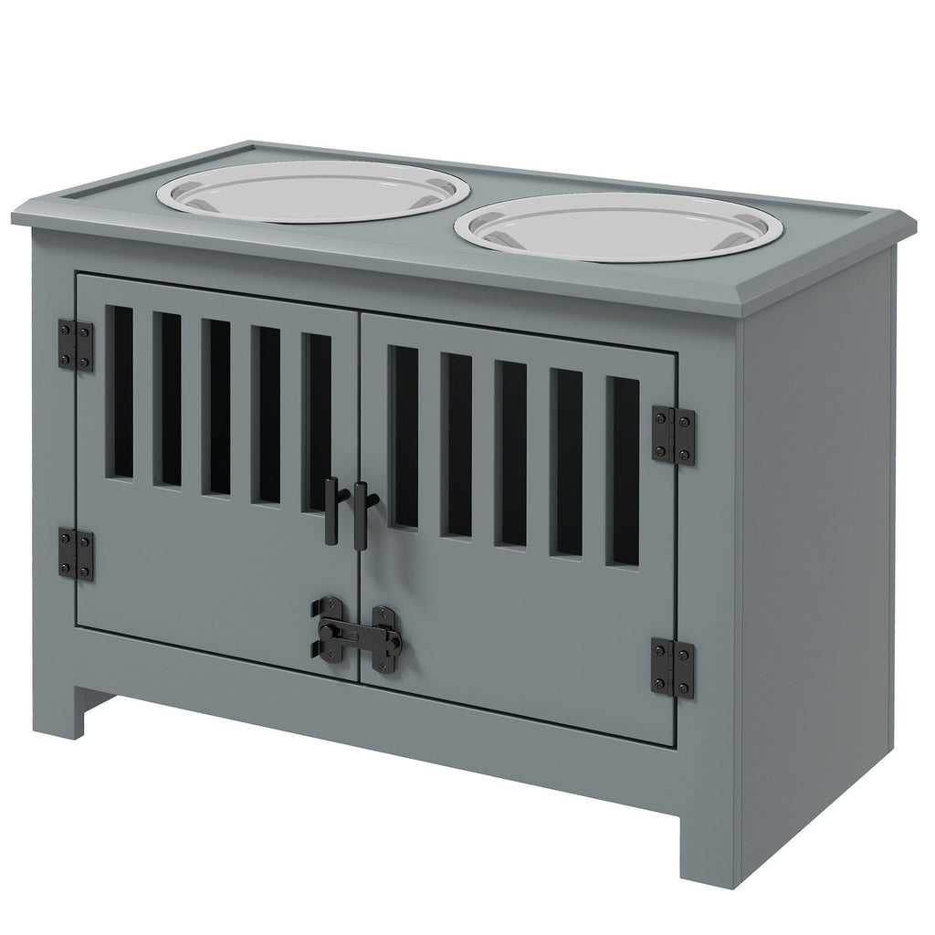 Elevate Your Dog's Mealtime with a Stylish Storage Cabinet & Feeding Station
