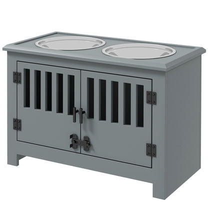 Elevate Your Dog's Mealtime with a Stylish Storage Cabinet & Feeding Station