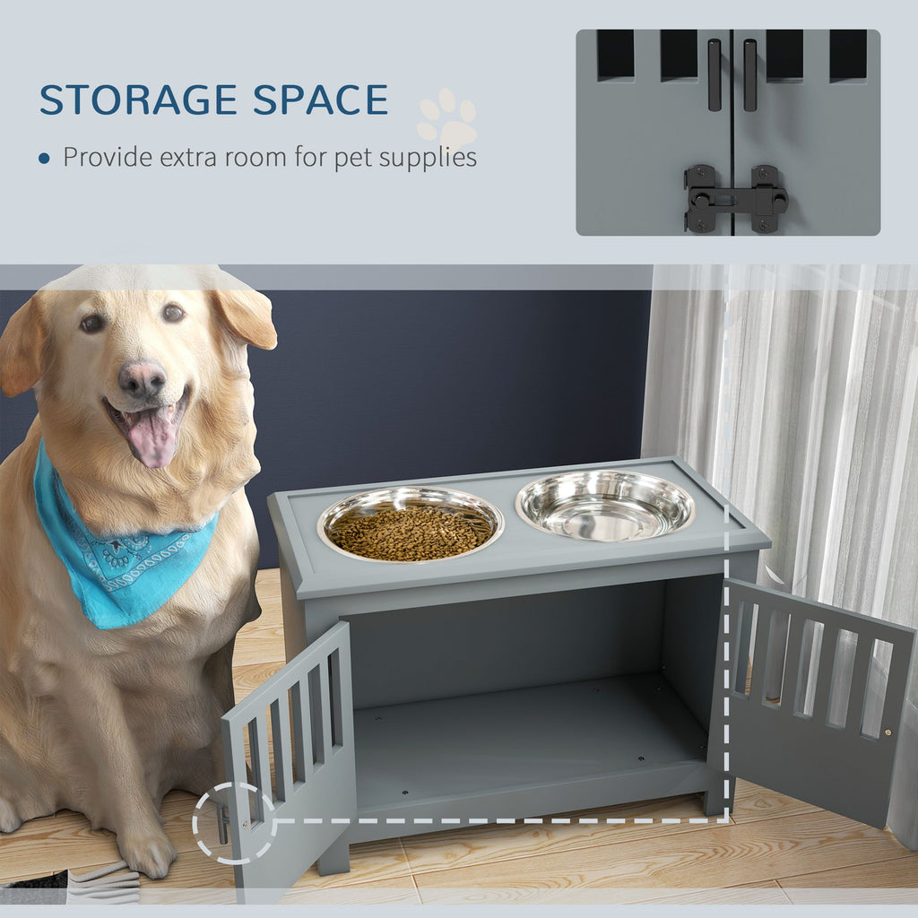 Elevate Your Dog's Mealtime with a Stylish Storage Cabinet & Feeding Station