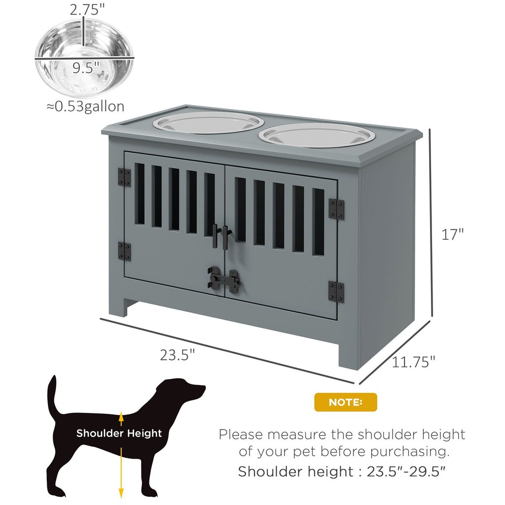 Elevate Your Dog's Mealtime with a Stylish Storage Cabinet & Feeding Station