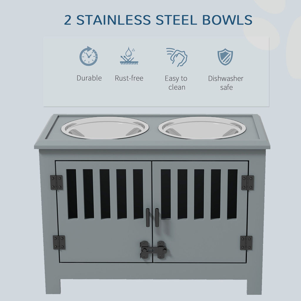 Elevate Your Dog's Mealtime with a Stylish Storage Cabinet & Feeding Station