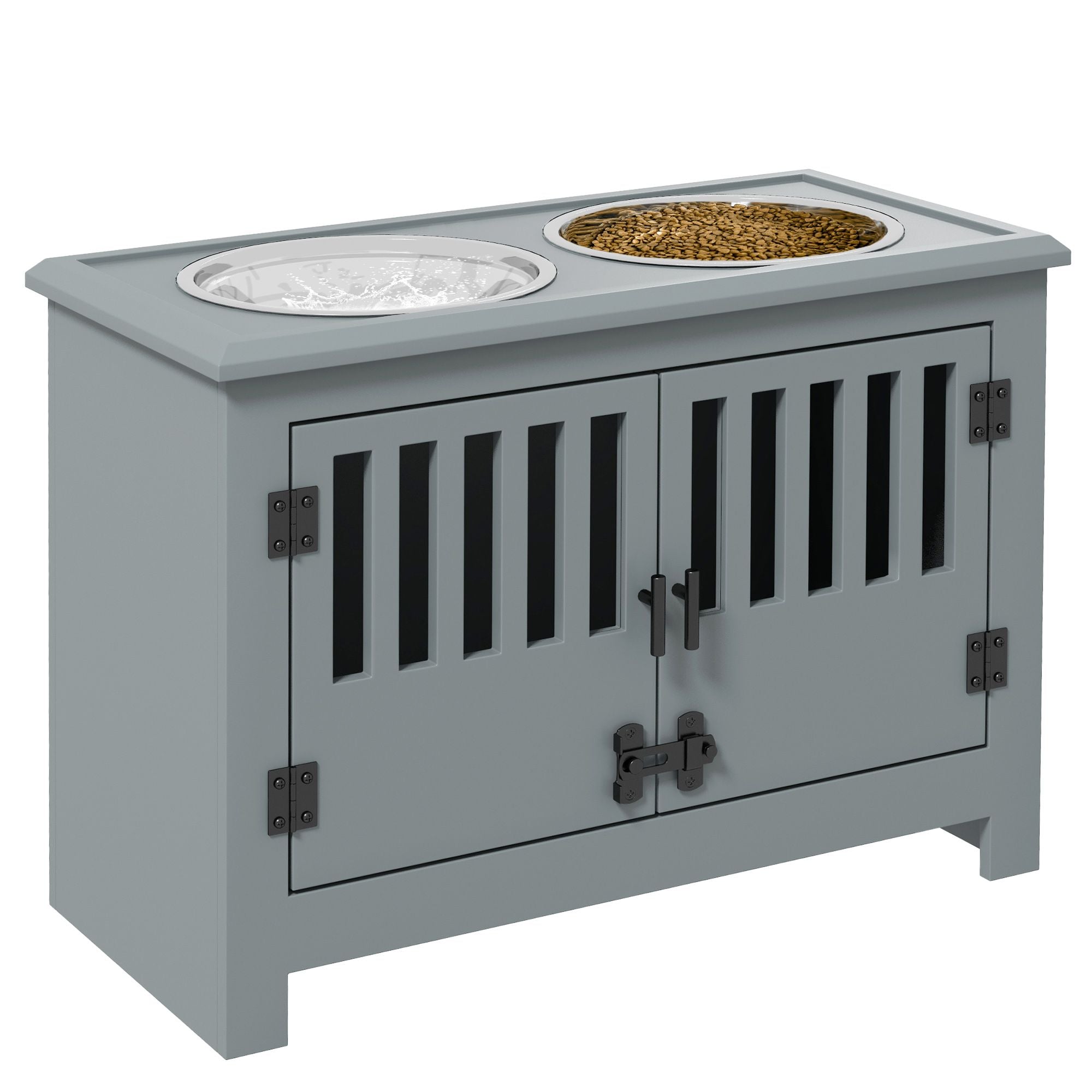 Elevate Your Dog's Mealtime with a Stylish Storage Cabinet & Feeding Station