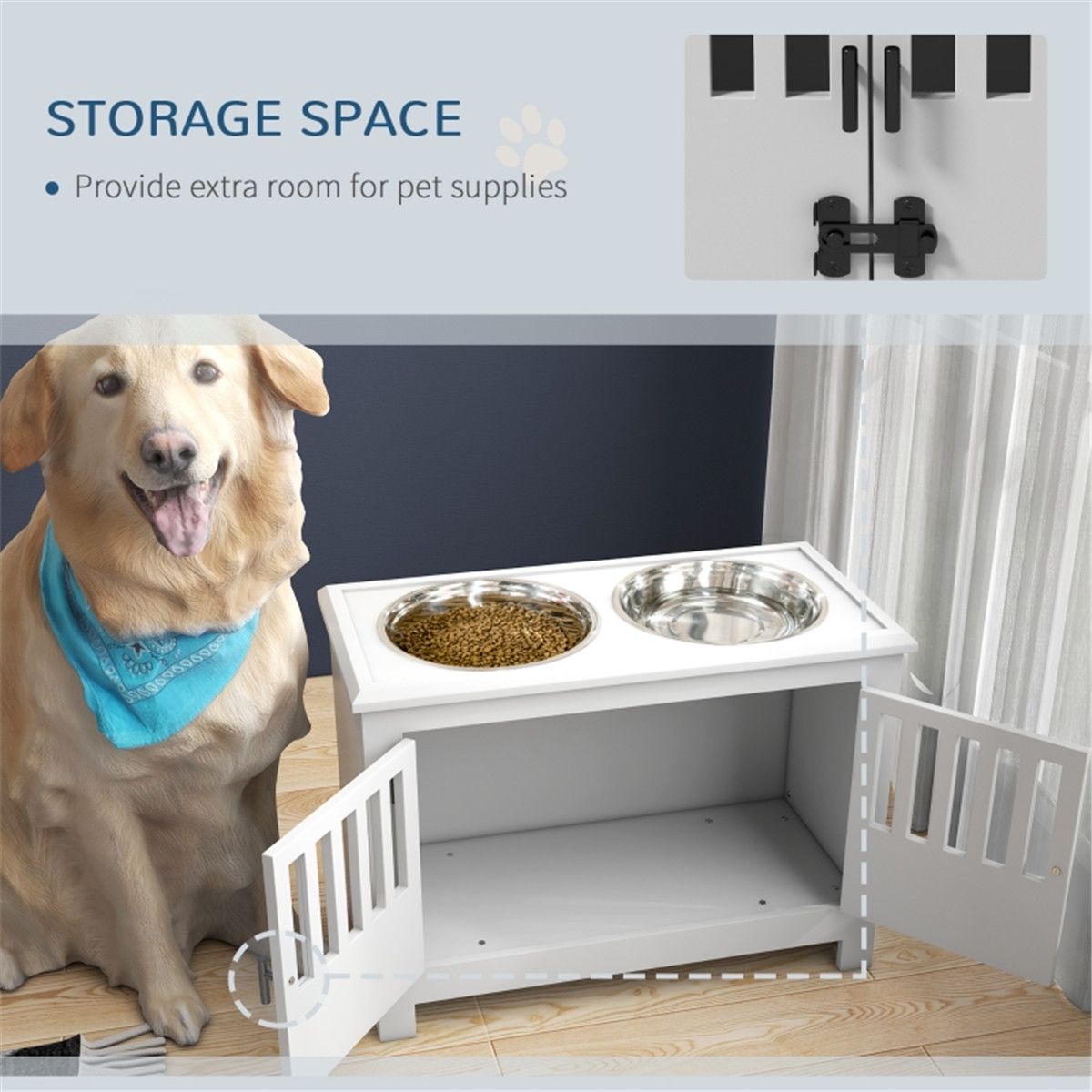Keep Your Dog's Food Fresh and Feeding Area Tidy with This Storage Cabinet