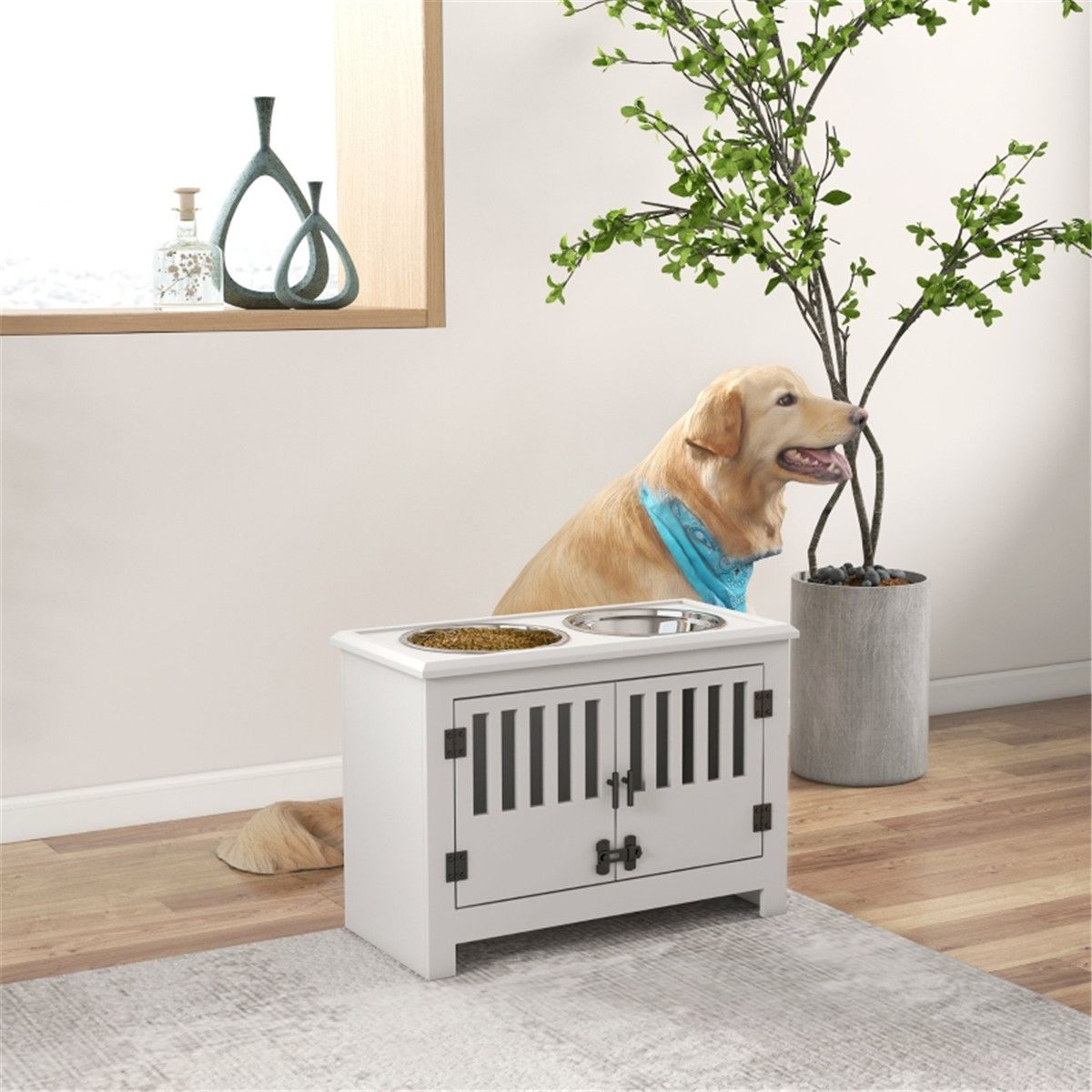 Keep Your Dog's Food Fresh and Feeding Area Tidy with This Storage Cabinet