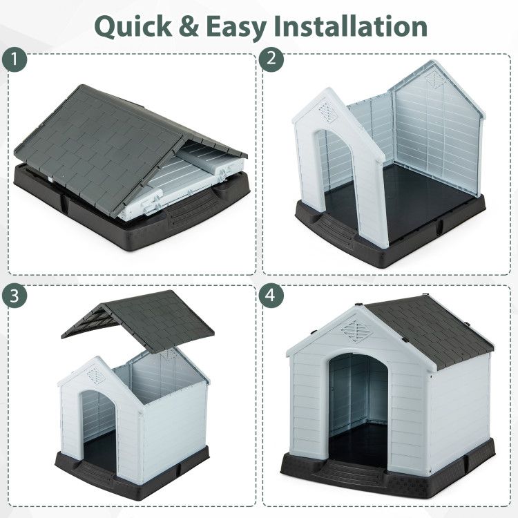 Give Your Small Dog a Cozy, Weatherproof Retreat with This Elevated Floor Dog House