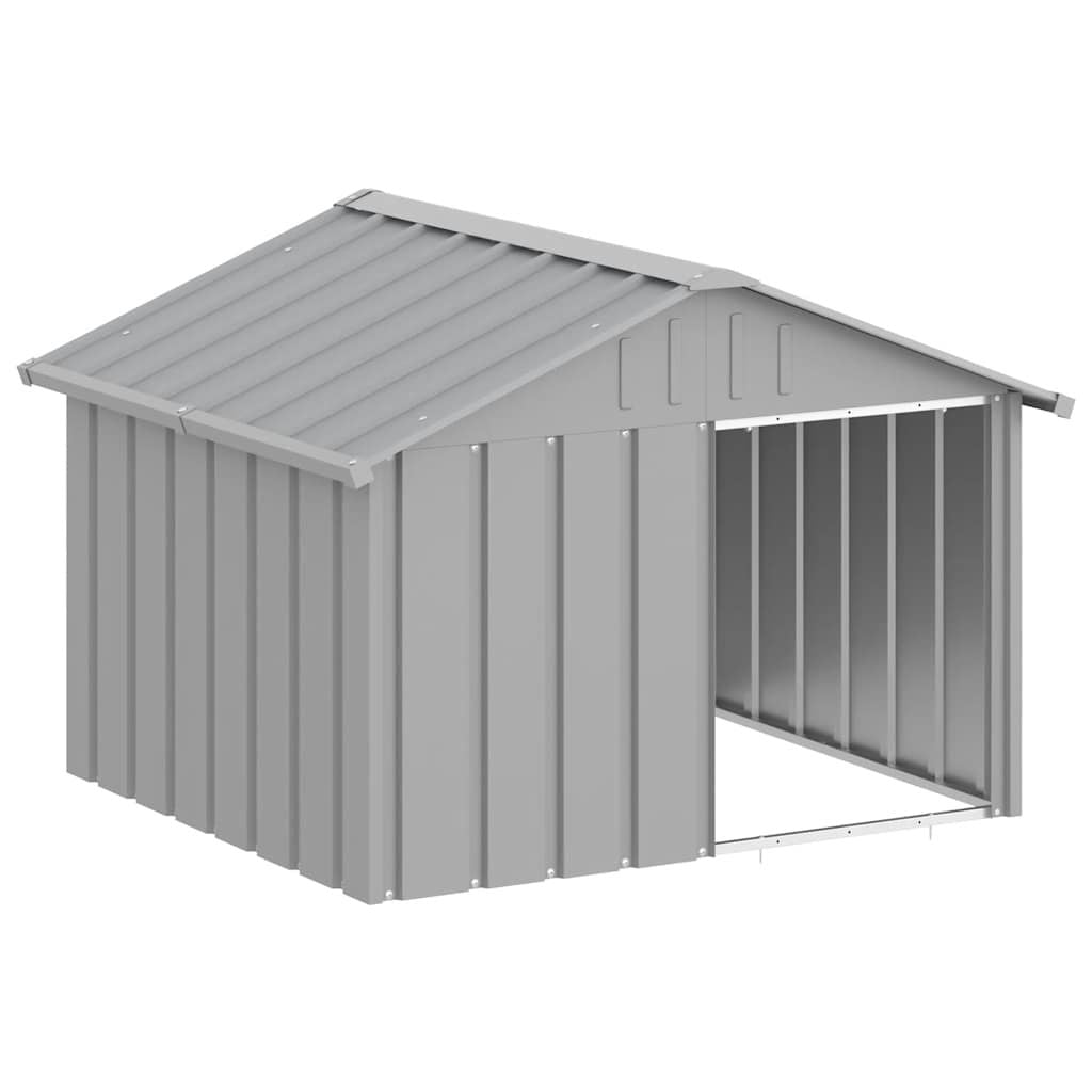 Dog House Gray 45.9"x40.6"x32.1" Galvanized Steel