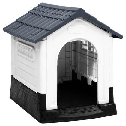 Give Your Pup a Cozy Outdoor Retreat with This Grey Dog House