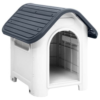 Give Your Dog a Cozy Outdoor Retreat with This Grey Polypropylene Dog House