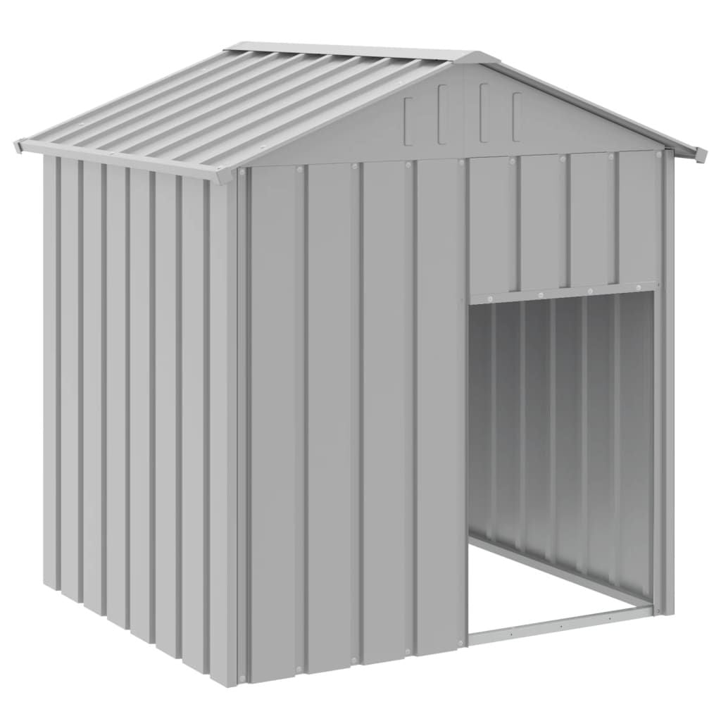 Dog House Light Grey Galvanized Steel Medium Durable Dog House