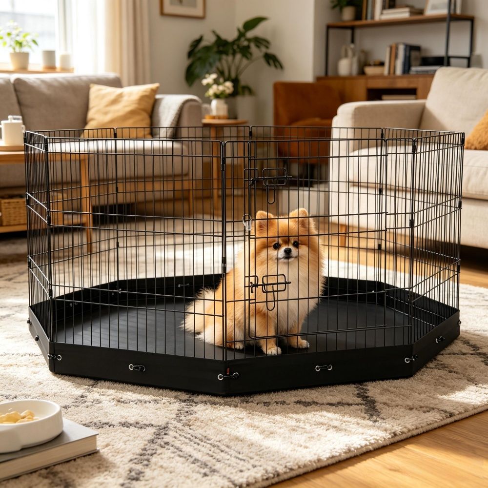 Versatile 8-Panel Dog Playpen: Easy Setup, Indoor & Outdoor Use