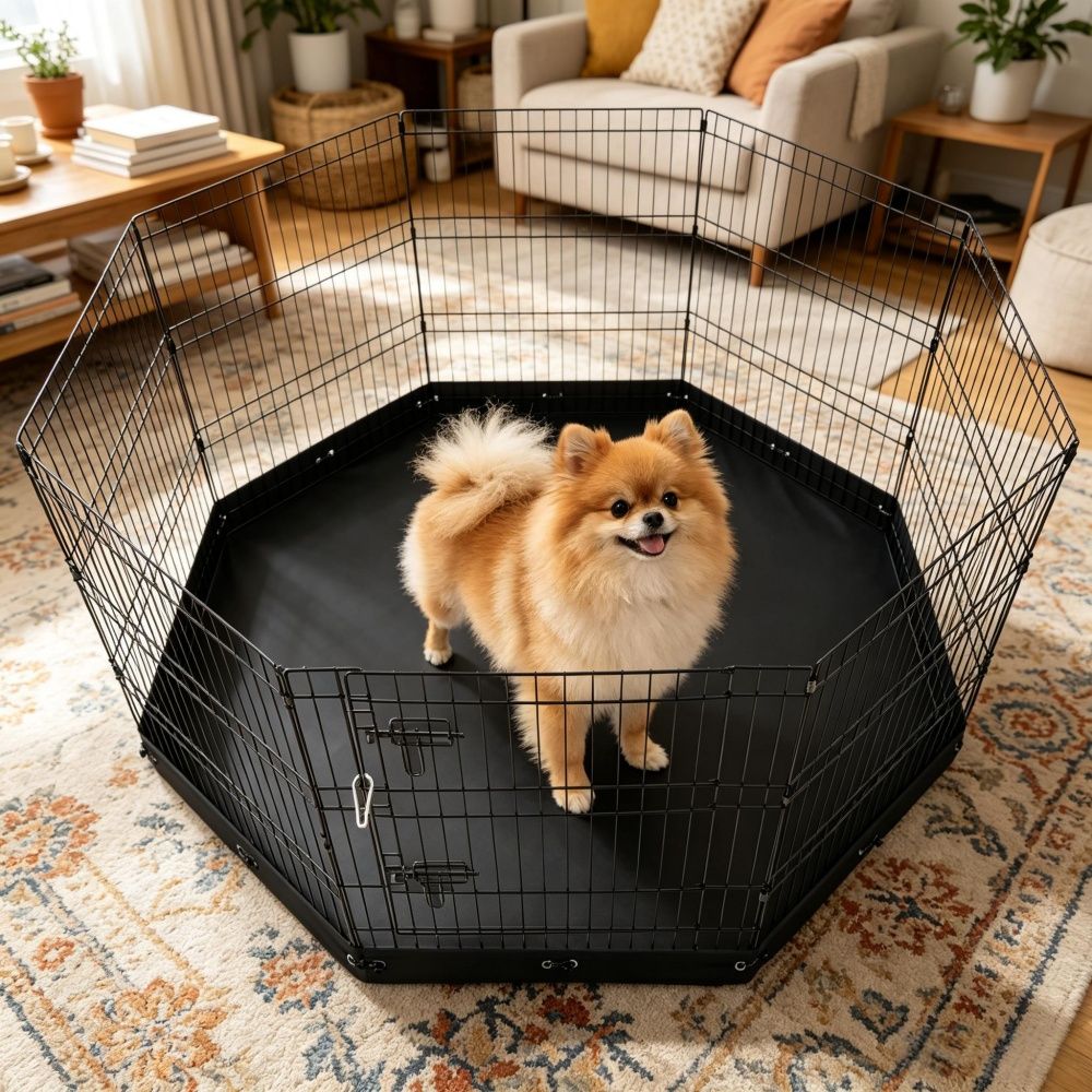 Versatile 8-Panel Dog Playpen: Easy Setup, Indoor & Outdoor Use