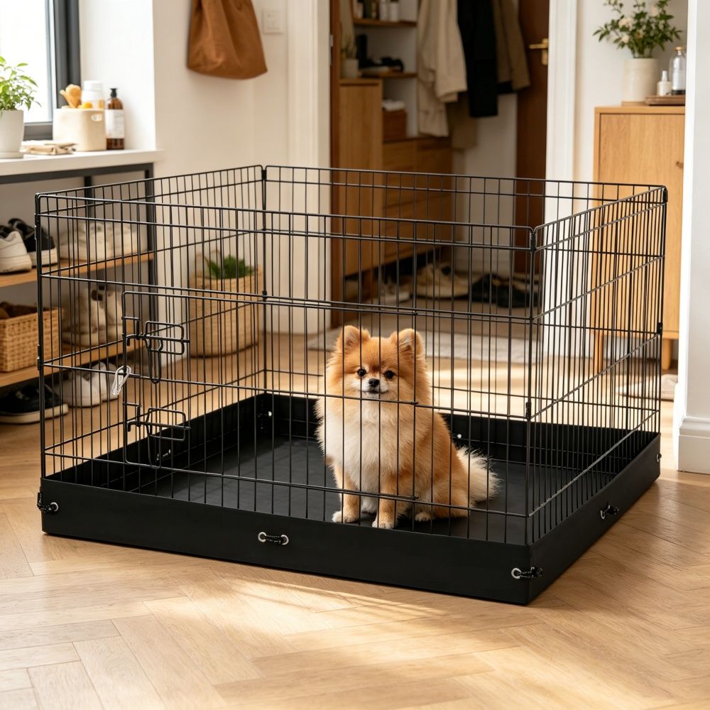 Dog House with Space-Saving for Outdoor