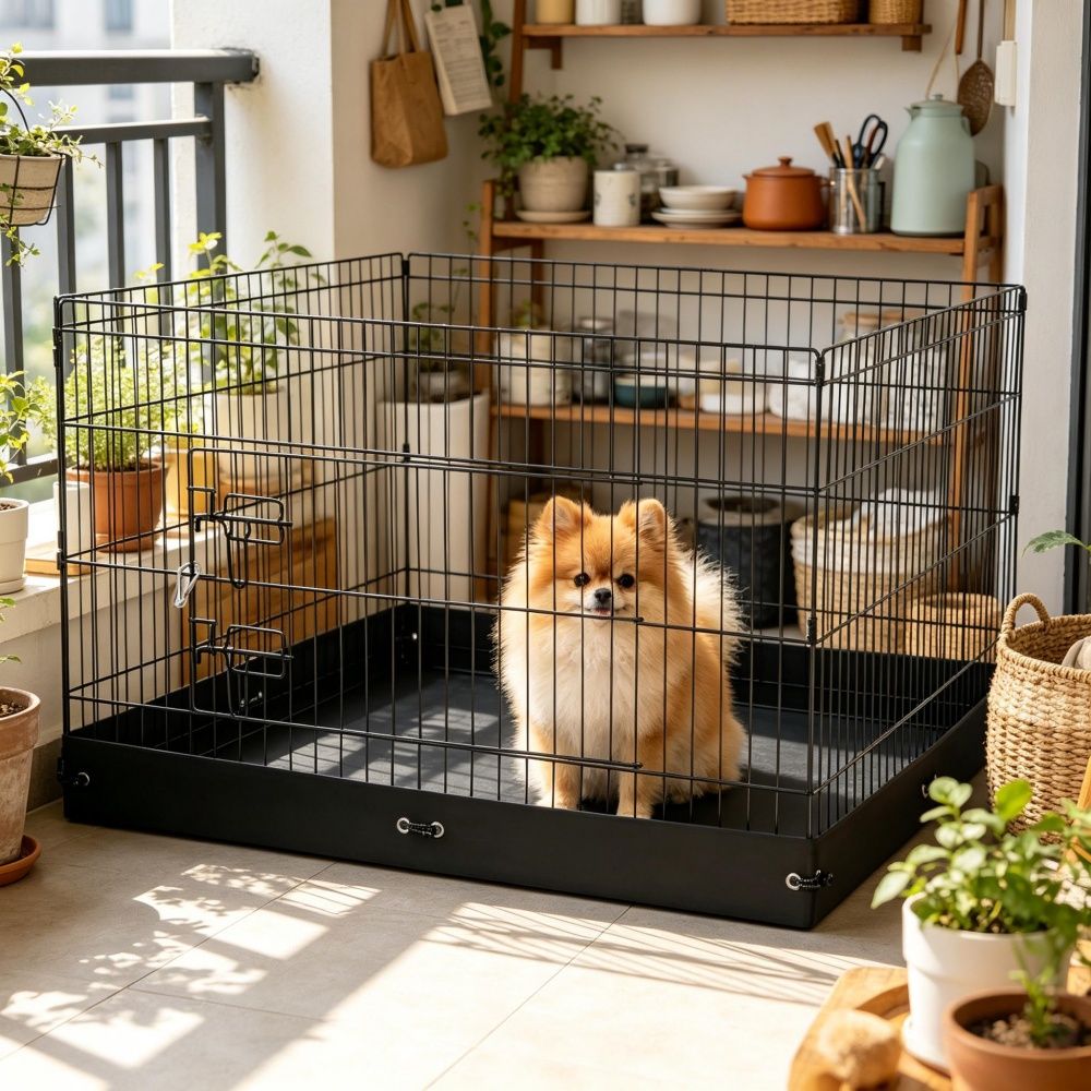 Dog House with Space-Saving for Outdoor