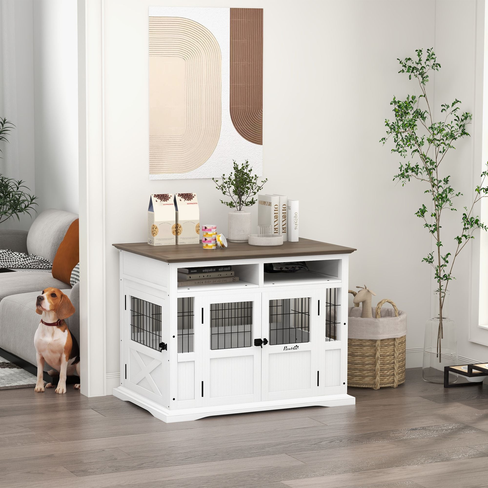 Stylish Dog Crate Furniture: Side Table & Cozy Den in One