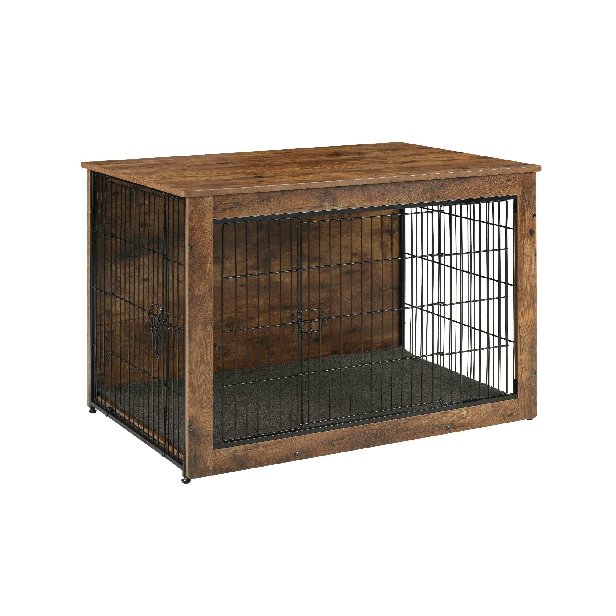 Stylish Wooden Dog Crate End Table – A Cozy Den & Furniture in One