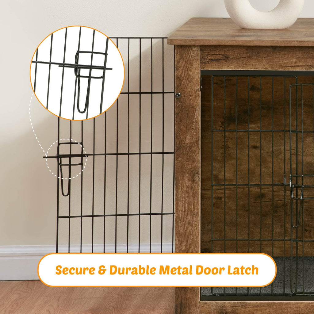 Stylish Wooden Dog Crate End Table – A Cozy Den & Furniture in One
