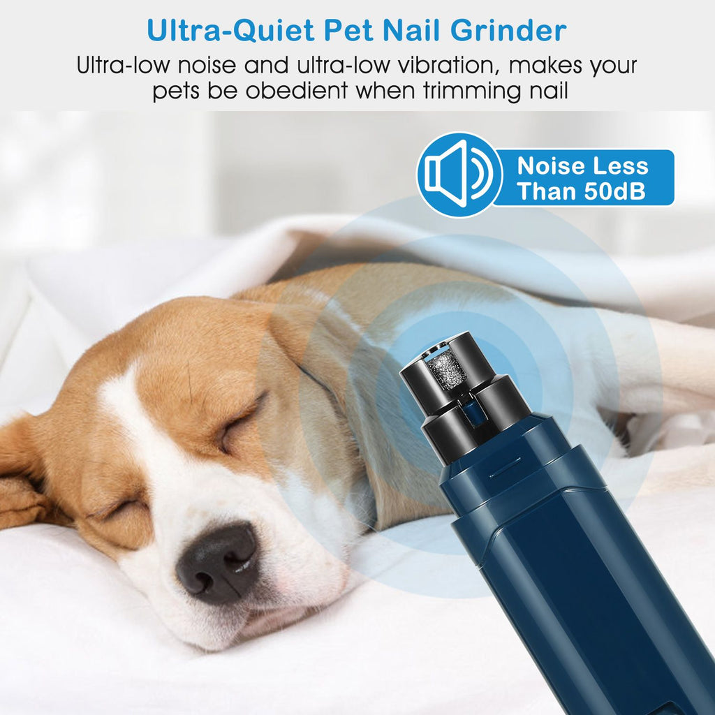 Quiet 2-Speed Dog Nail Grinder - USB Rechargeable & Cordless