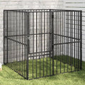 Black Galvanized structured Dog Playpen – 4 Panel Outdoor Enclosure