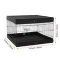 Dog Playpen, 4 Pcs 24 x 36 in Panels Foldable Metal Pet Exercise Pen, Dog Fence Indoor and Outdoor Pen with Door, Top Cover, and Bottom Pad, Pet Playpen for Dogs, Cats and Other Small Animals