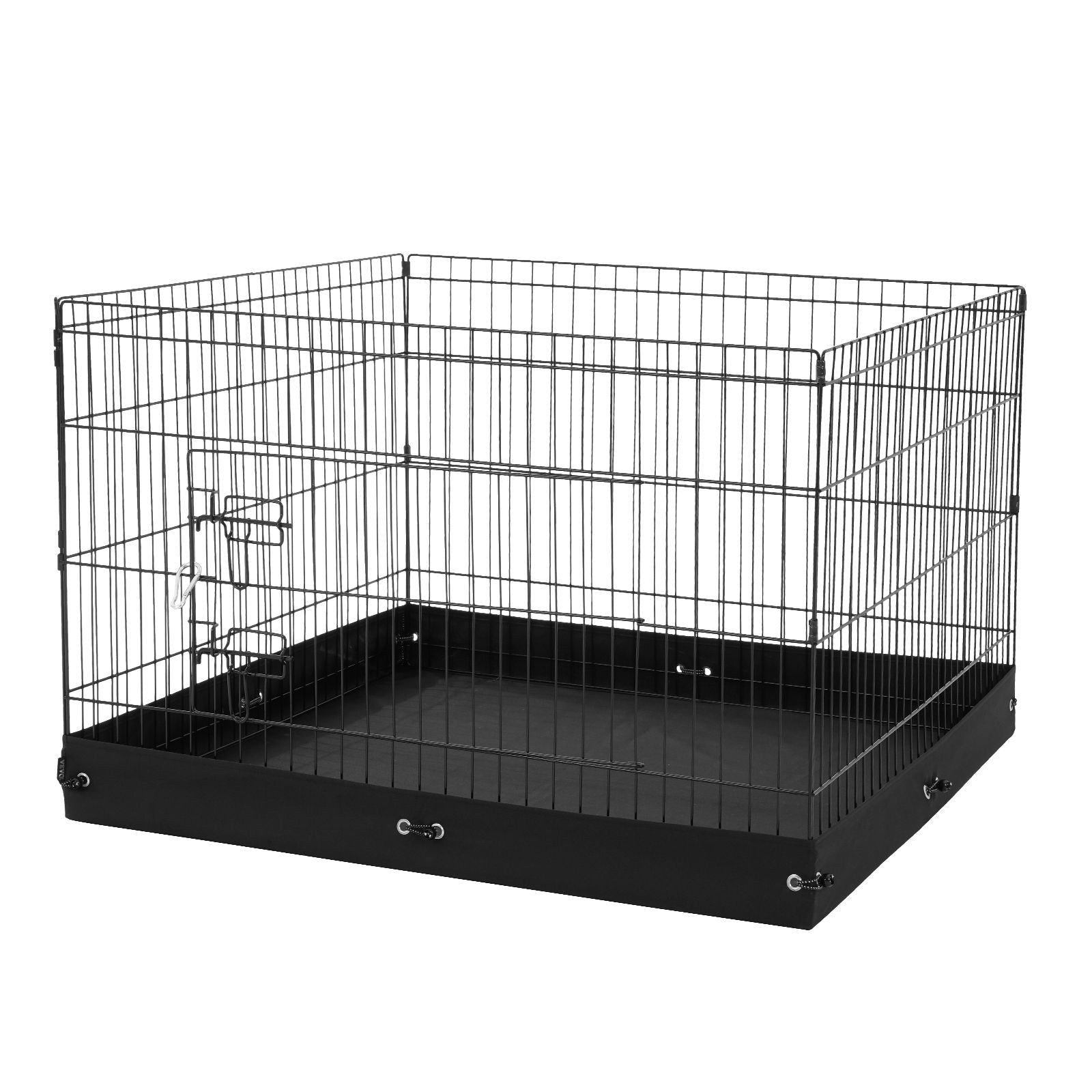 Dog Playpen, 4 Pcs 24 x 36 in Panels Foldable Metal Pet Exercise Pen, Dog Fence Indoor and Outdoor Pen with Door, Top Cover, and Bottom Pad, Pet Playpen for Dogs, Cats and Other Small Animals