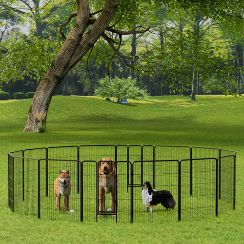 Dog Playpen, 40 Inch 16 Panels Puppy Playpen, Dog Exercise Pen for Large/Medium/Small Dogs, Foldable Dog Pen with D – image 2