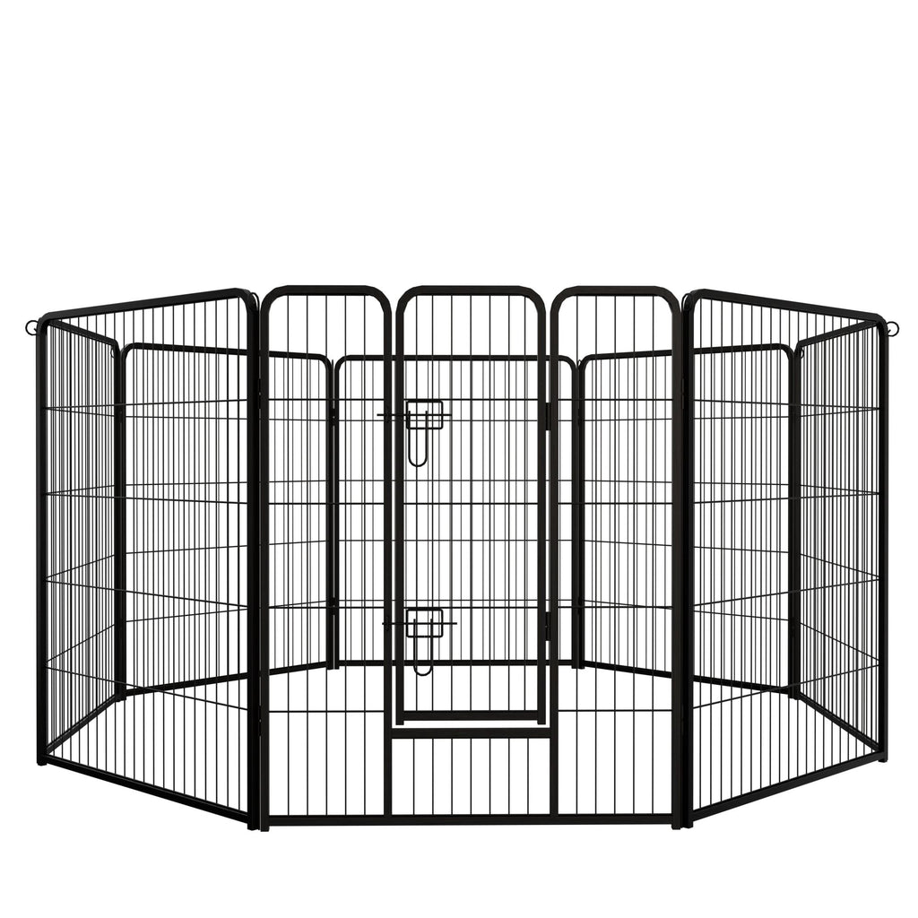 Dog Playpen, 40 Inch 8 Panels Puppy Playpen, Dog Exercise Pen for Large/Medium/Small Dogs, Foldable Dog Pen with Doors for RV, Camping, Yard