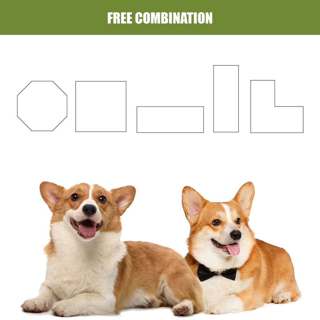 Dog Playpen, 40 Inch 8 Panels Puppy Playpen, Dog Exercise Pen for Large/Medium/Small Dogs, Foldable Dog Pen with Doors for RV, Camping, Yard