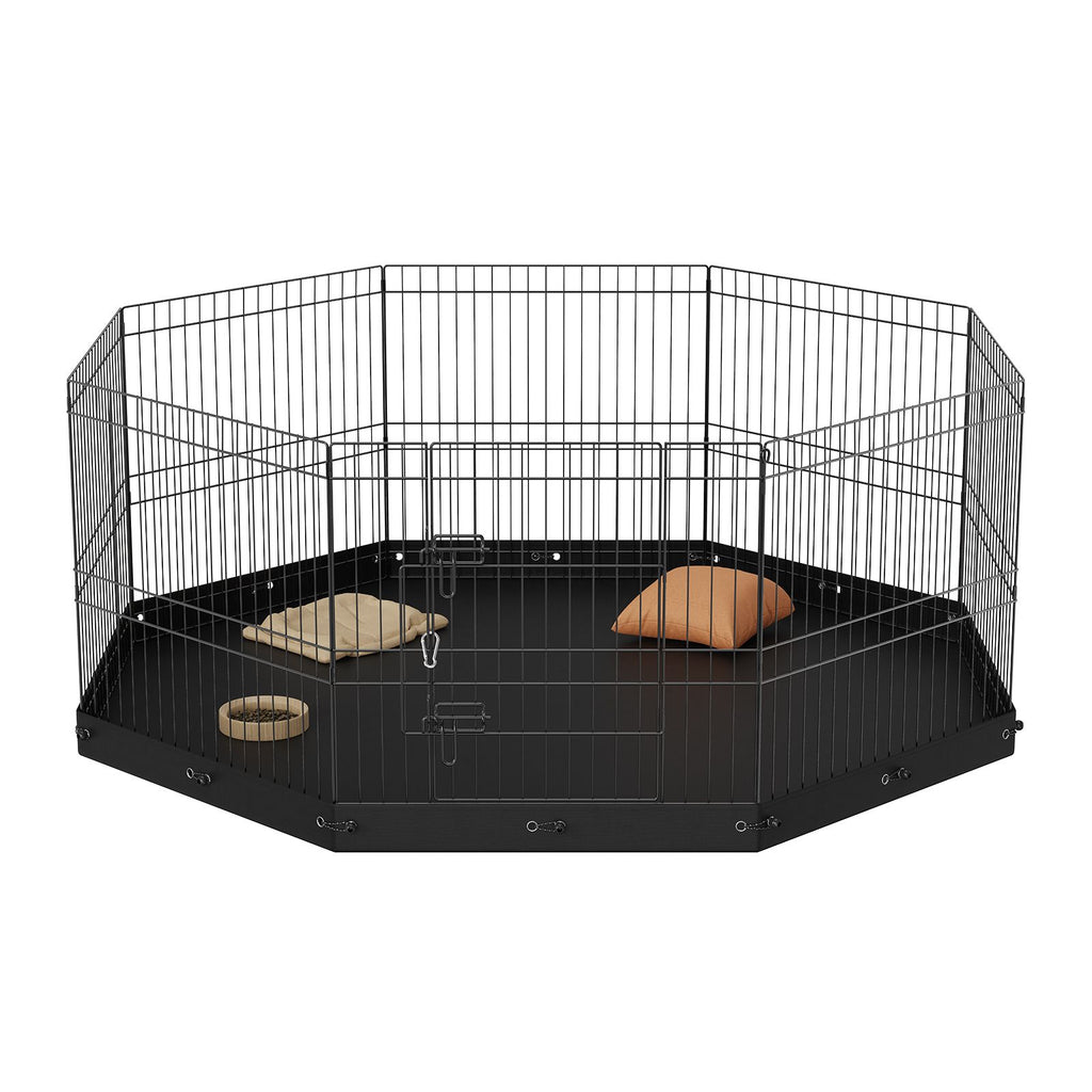 Adjustable 24" Dog Playpen with 8 Panels & everyday Bottom Mat