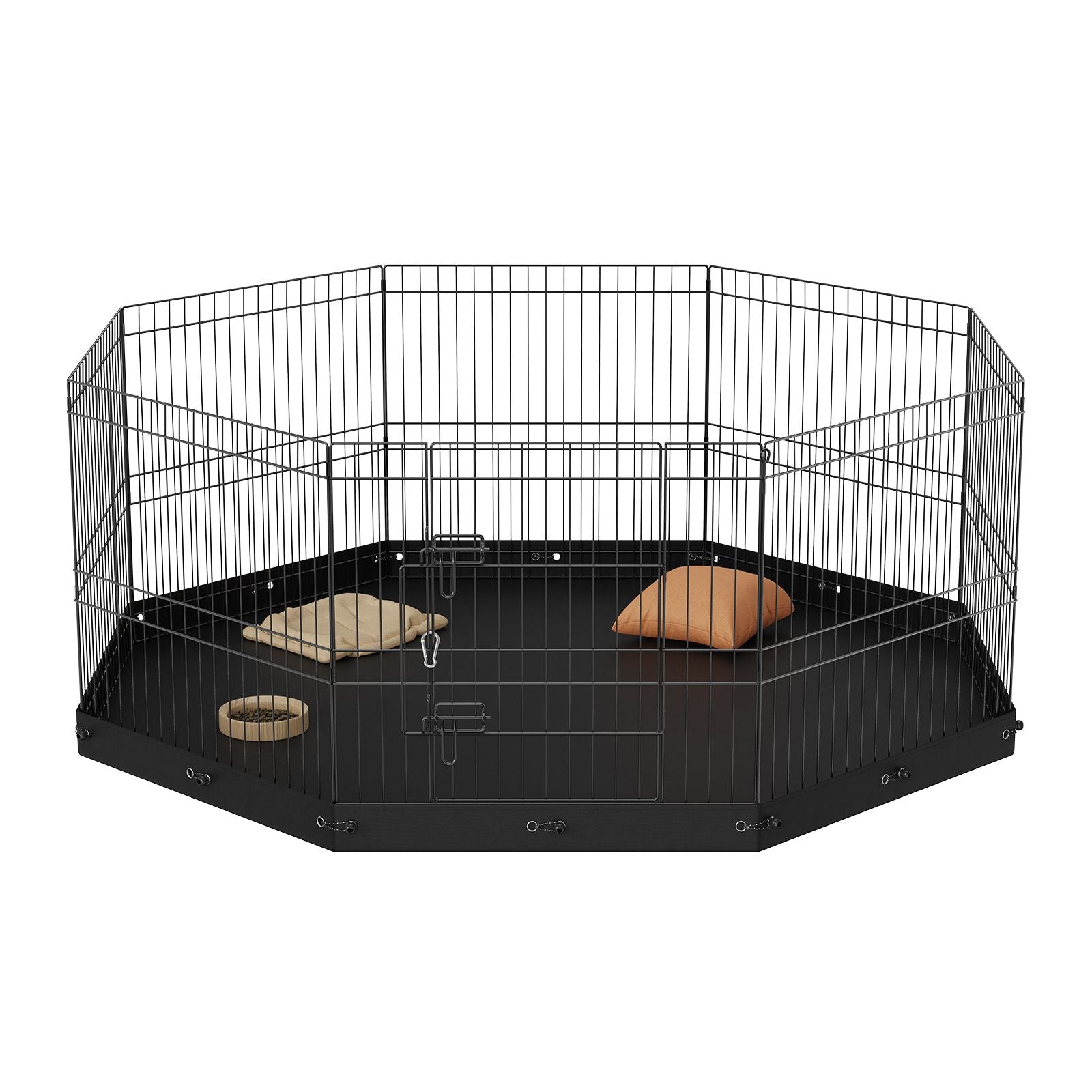 Adjustable 24" Dog Playpen with 8 Panels & everyday Bottom Mat