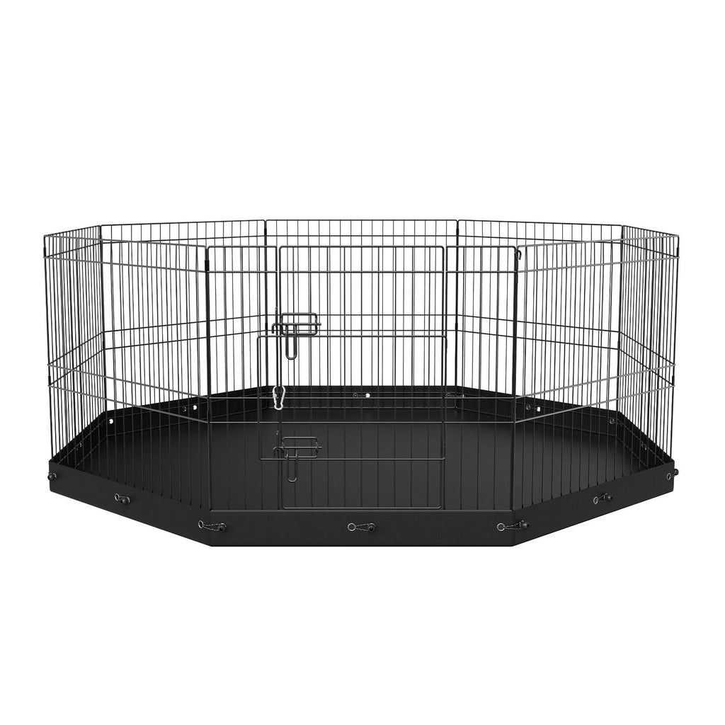 Adjustable 24" Dog Playpen with 8 Panels & everyday Bottom Mat