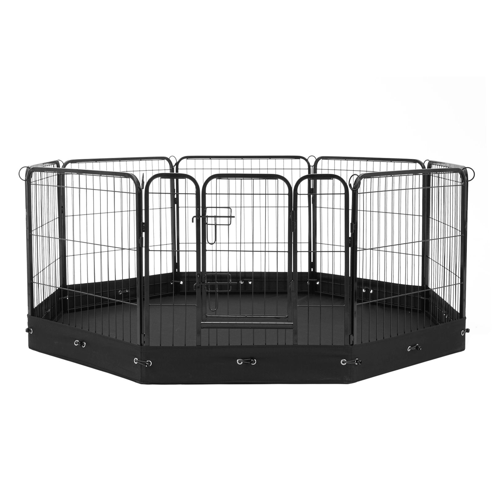 Foldable structured Dog Playpen with Top Cover & Ground Mat