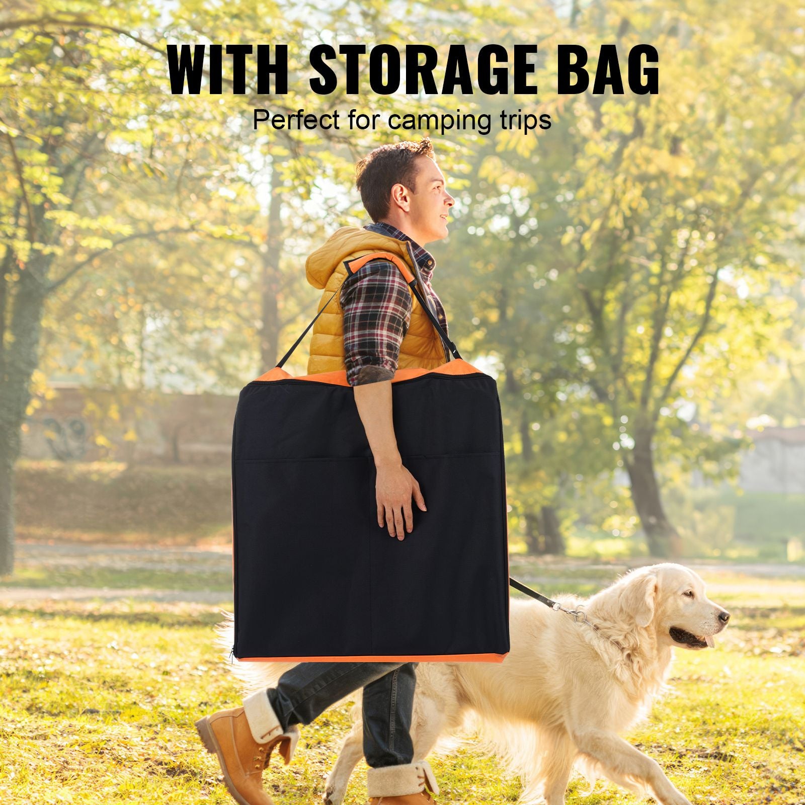 Foldable structured Dog Playpen with Top Cover & Ground Mat