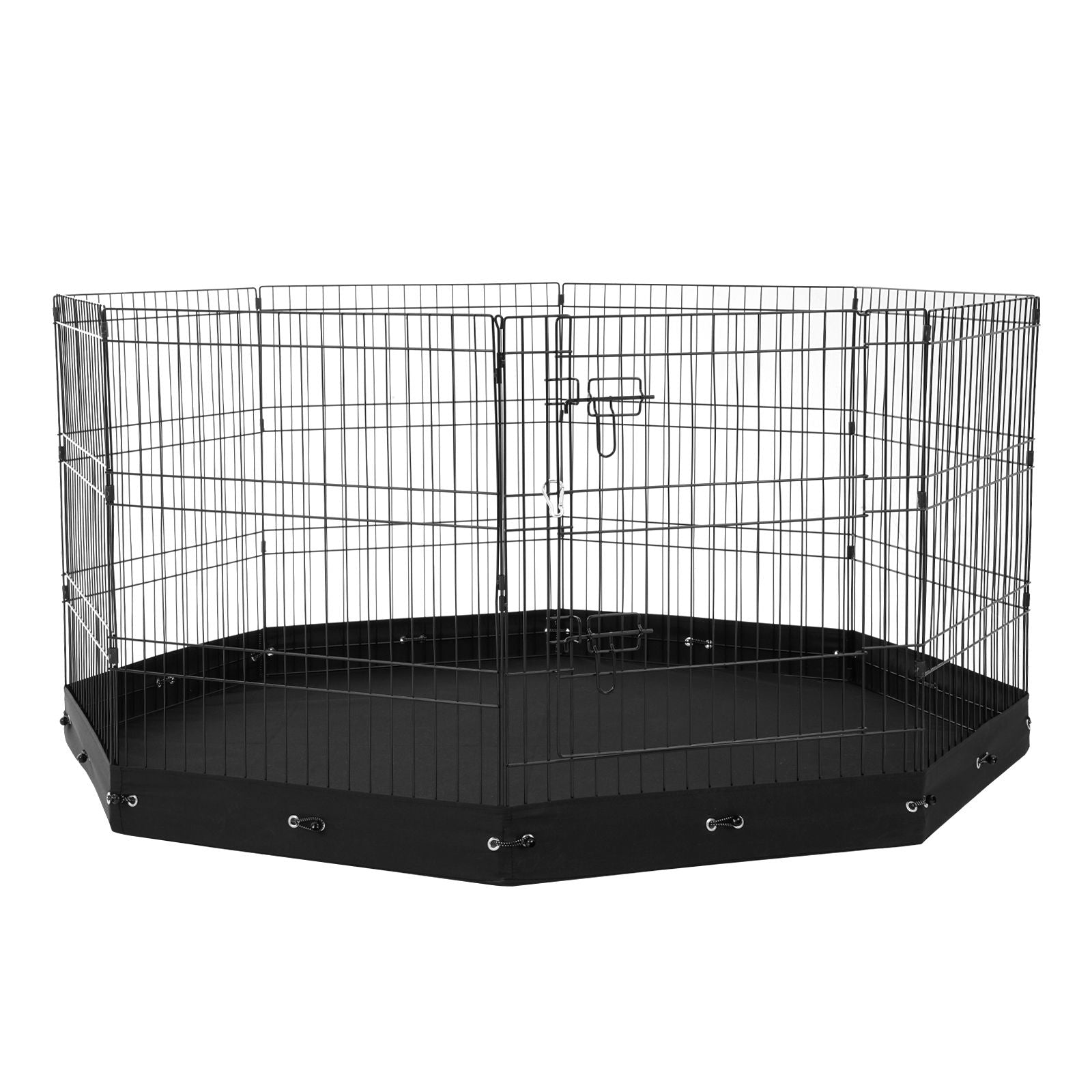 Dog Playpen, 8 Pcs 30"H x 24"W Panels Foldable Metal Pet Exercise Pen, Dog Fence Indoor and Outdoor Pen with Door, 600D Oxford Fabric Bottom Pad, Pet Playpen for Dogs, Cats, Other Small Animals