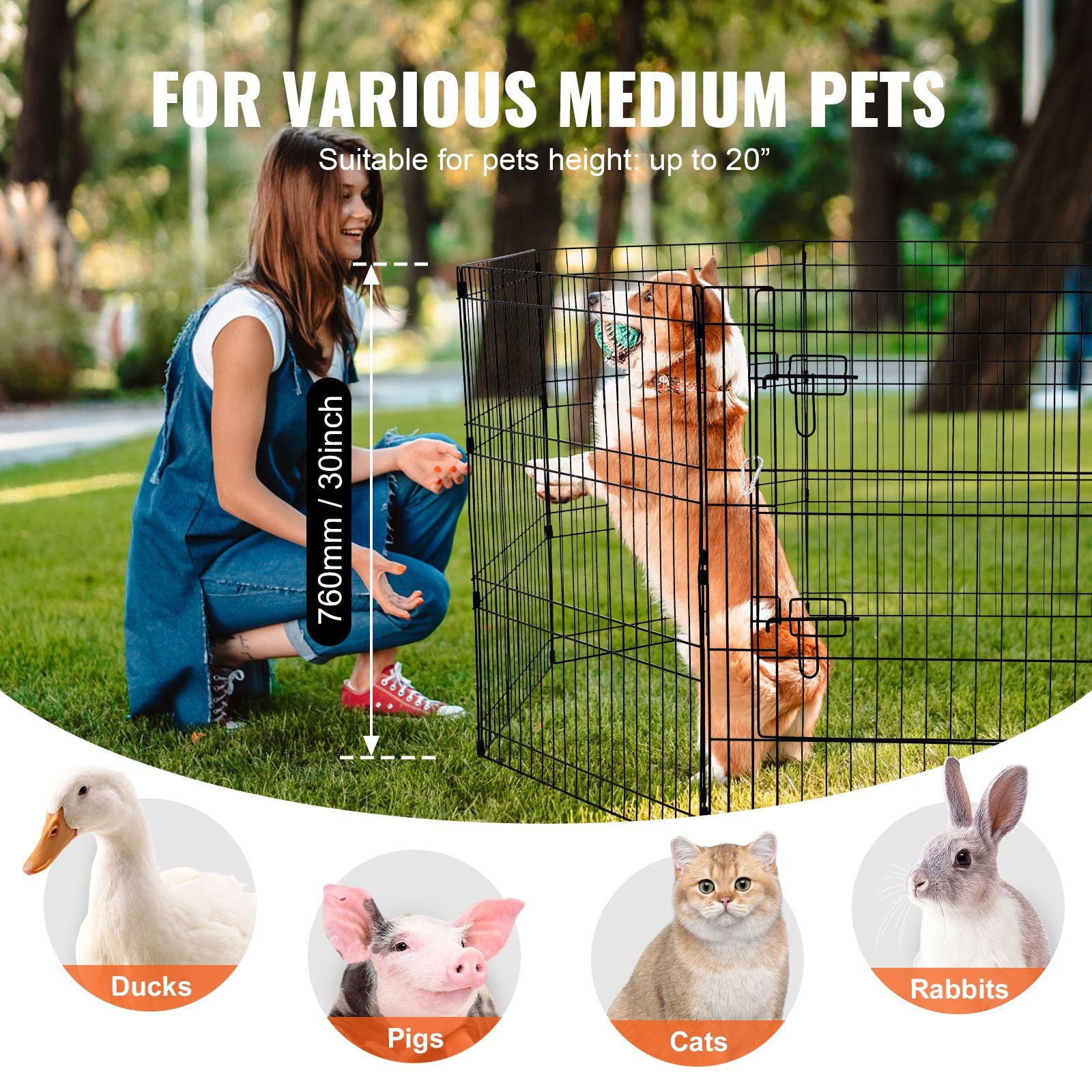 Versatile Foldable structured Dog Playpen for Indoor & Outdoor Use