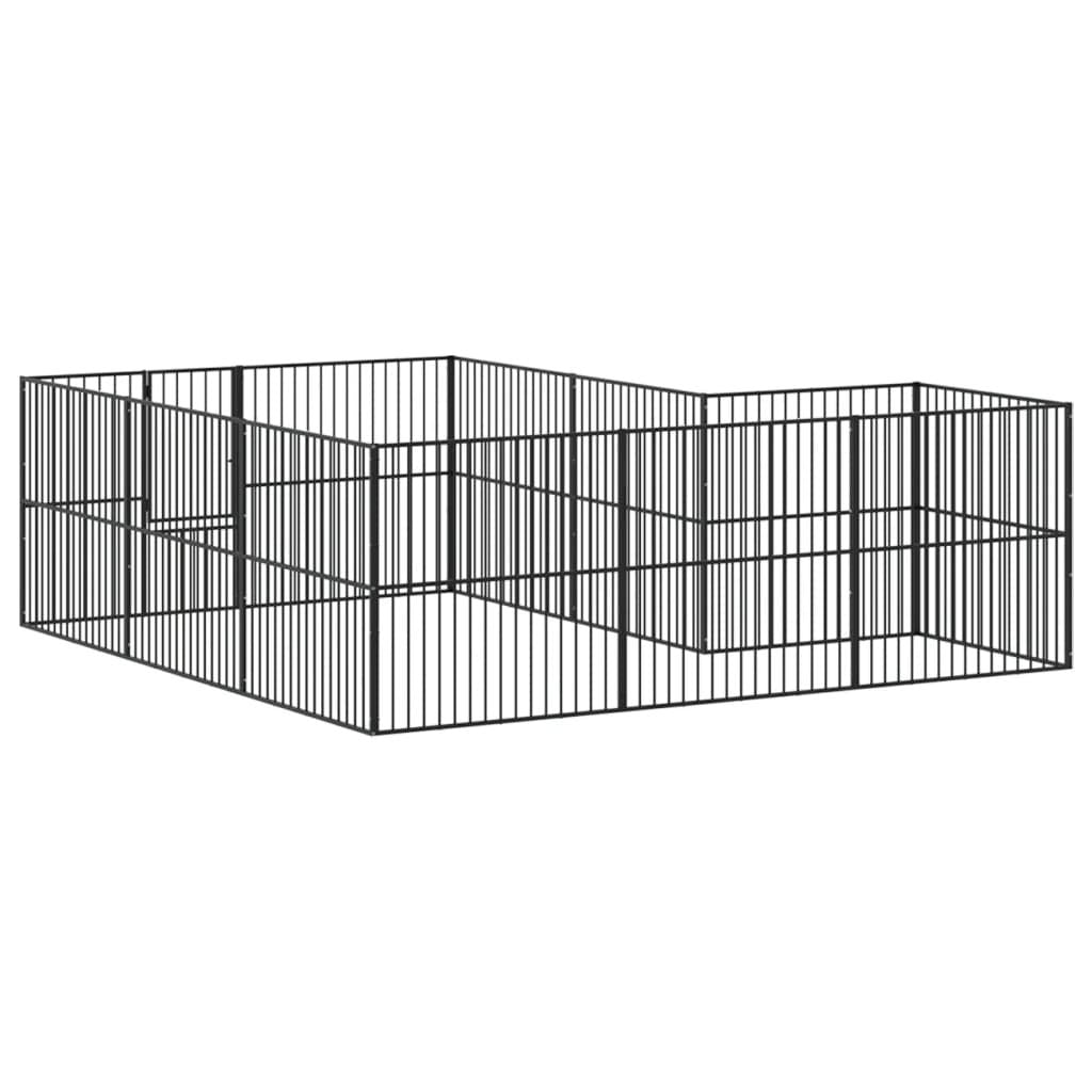 Dog Playpen Black Galvanized structured Large everyday Dog Playpen