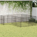 Dog Playpen Black Galvanized structured Large everyday Dog Playpen