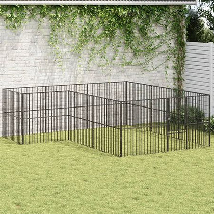 Dog Playpen Black Galvanized structured Large everyday Dog Playpen
