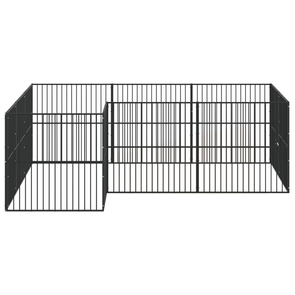 Dog Playpen Black Galvanized structured Large everyday Dog Playpen